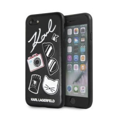 Karl Lagerfeld Aizmugurējais vāciņš Karl Lagerfeld Apple iPhone 7/8/SE2020 Pins Hard Case Black Black