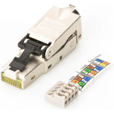 Digitus Parveidotājs Digitus  | CAT 6A Field Termination Plug, STP with dust cap, Bend relief | DN-93631