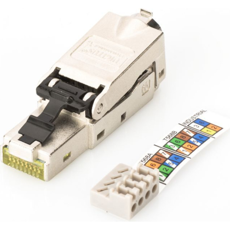 Digitus Parveidotājs Digitus  | CAT 6A Field Termination Plug, STP with dust cap, Bend relief | DN-93631