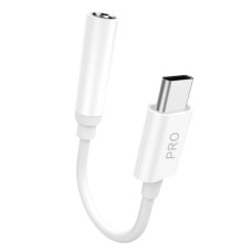 Dudao Kabelis Dudao  Dudao audio adapter headphone adapter from USB Type C to mini jack 3.5 mm white (L16CPro white)
