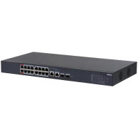 Dahua Nevadāms centrmezgls DAHUA  Switch||CS4218-16ET-240|Type L2|Desktop/pedestal|16x10Base-T / 100Base-TX|PoE ports 16|DH-CS4218-16ET-240