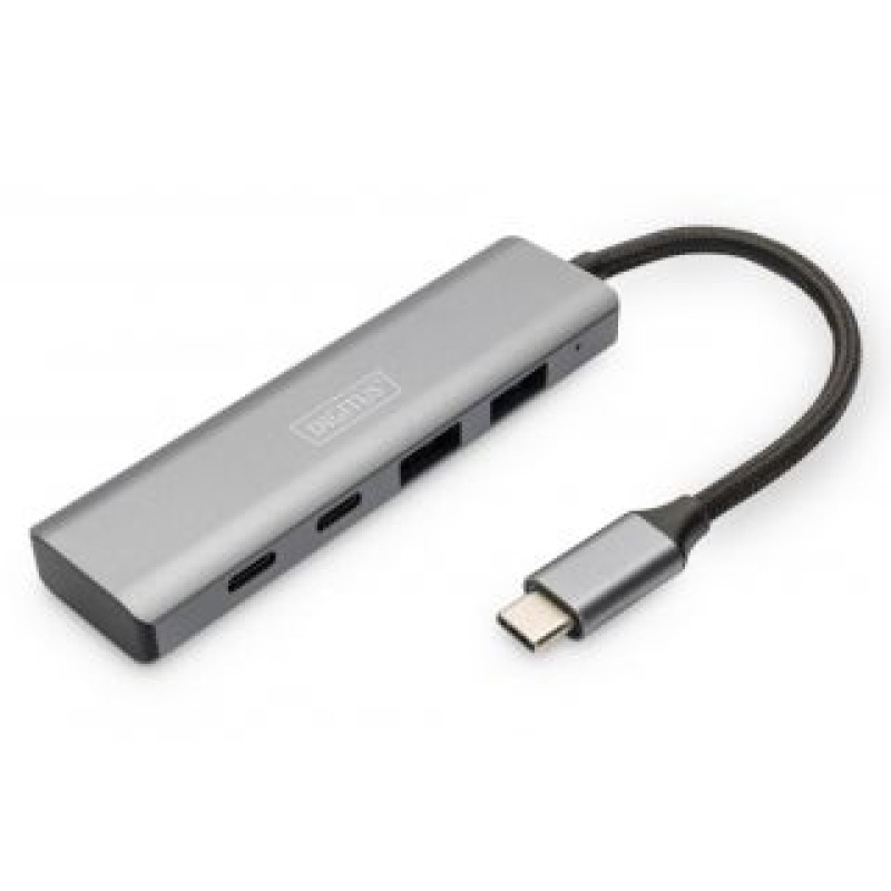 Digitus Kabelis Digitus  USB-C 4 Port HUB 2x USB-A + 2x USB-C Gen2 DA-70245