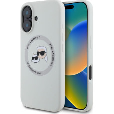 Karl Lagerfeld Aizmugurējais vāciņš Karl Lagerfeld - Karl Lagerfeld Liquid Silicone K&CH Heads MagSafe Case for iPhone 16 Beige