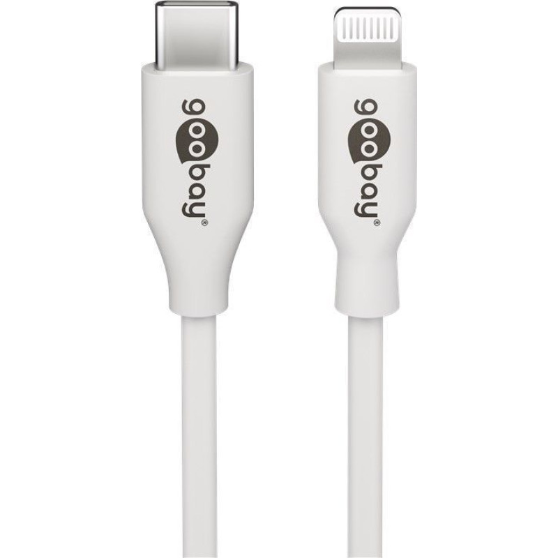 Goobay Kabelis Goobay  Lightning - USB-C  USB charging and sync cable, 2 m, white  USB-C  male Apple Lightning male (8-pin)