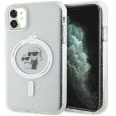 Karl Lagerfeld Aizmugurējais vāciņš Karl Lagerfeld Apple iPhone 11 / Xr 6.1 hardcase Karl&Choupette Glitter MagSafe Transparent