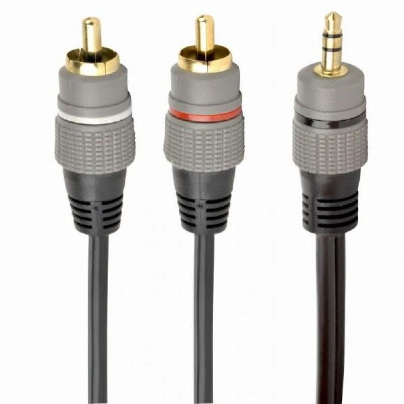 Gembird Kabelis Gembird  CABLE AUDIO 3.5MM TO 2RCA 2.5M/GOLD CCA-352-2.5M