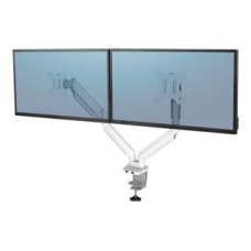 Fellowes Austiņas ar mikrofonu Fellowes  arm for 2 monitors -  Platinum white