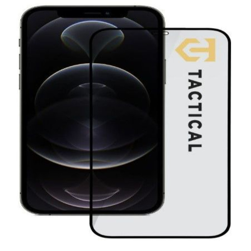 Tactical Aizsargstikls Tactical Apple iPhone 12 Pro Max Glass 2.5D Full Glue Black