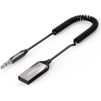 Ugreen Kabelis Ugreen  Bluetooth Car Receiver Aux with Mic Space Gray