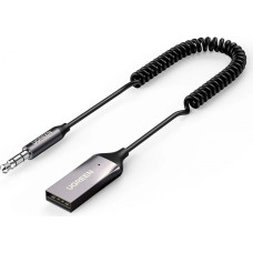 Ugreen Kabelis Ugreen  Bluetooth Car Receiver Aux with Mic Space Gray
