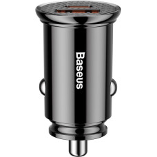 Baseus Auto lādētāji Baseus  Baseus Circular PPS smart car charger with USB Quick Charge 4.0 QC 4.0 and USB-C PD 3.0 SCP ports black (CCALL-YS01)