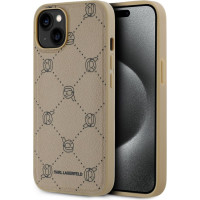 Karl Lagerfeld Aizmugurējais vāciņš Karl Lagerfeld Apple Karl Lagerfeld PU Karl Heads Pattern MagSafe Case for iPhone 14 Beige