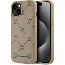 Karl Lagerfeld Aizmugurējais vāciņš Karl Lagerfeld Apple Karl Lagerfeld PU Karl Heads Pattern MagSafe Case for iPhone 14 Beige