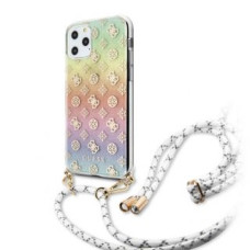 Guess Aizmugurējais vāciņš Guess Apple iPhone 11 Pro Iridescent HC Cord Peony Electroplated Multi Color