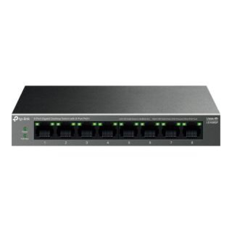 Tp-Link Serveru  - Citi piederumi TP-Link  LS108GP 8-Port Gigabit Desktop Switch with 8-Port PoE+