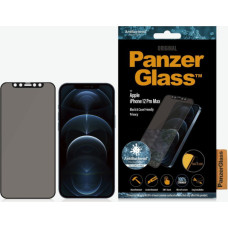 Panzerglass Aizmugurējais vāciņš PanzerGlass  Apple, iPhone 12 Pro Max, Glass, Black, Privacy glass, Antimicrobial