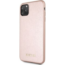 Guess Aizmugurējais vāciņš Guess Apple iPhone 11 Pro Max Iridescent PU Hard Case Rose Gold