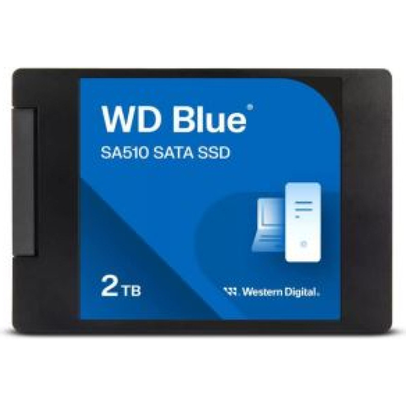 Western Digital Cietais disks SSD Western Digital  SSD||Blue SA510|2TB|SATA 3.0|Write speed 520 MBytes/sec|Read speed 560 MBytes/sec|2,5