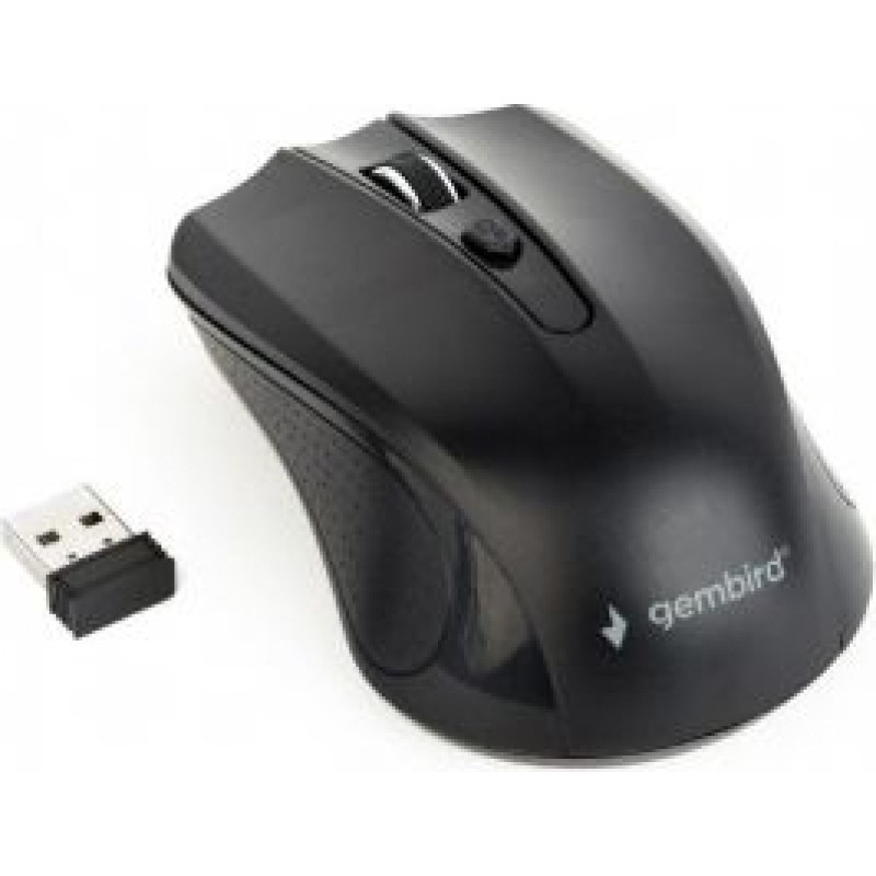 Gembird Datora pele Gembird  Mouse MUSW-4B-04 Standard, No, Black, Wireless, No,