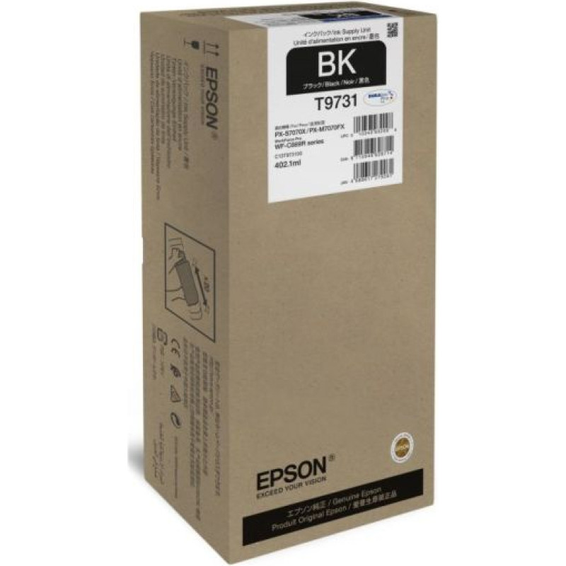 Epson Aksesuāri un izejmateriāli EPSON  WF-C869R Black XL Ink WorkForce Pro