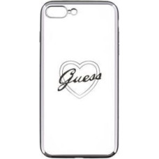 Guess Aizmugurējais vāciņš Guess Apple iPhone 7 Plus / 8 Plus Apple Heart TPU Case Silver