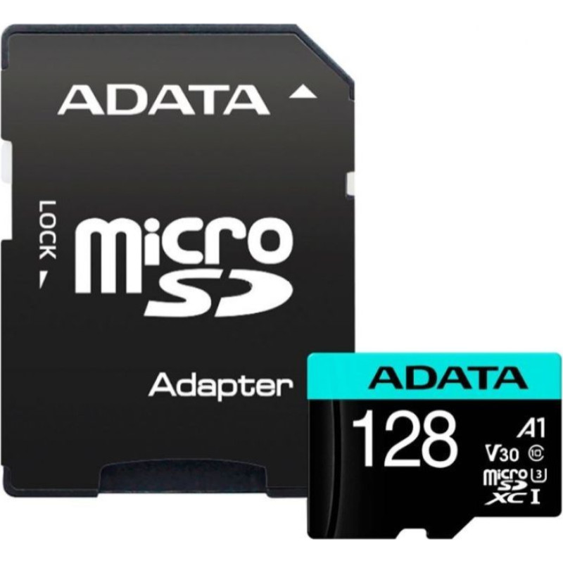 Adata Atmiņas kartes ADATA  Premier Pro UHS-I U3 128 GB, micro SDXC, Flash memory class 10, with Adapter