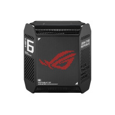 Asus Rūteris Asus  Wifi 6 802.11ax Tri-band Gigabit Gaming Mesh Router GT6 ROG Rapture (1-Pack) 802.11ax, 10/100/1000 Mbit/s, Ethernet LAN (RJ-45) ports 3, Antenna type Internal, Black