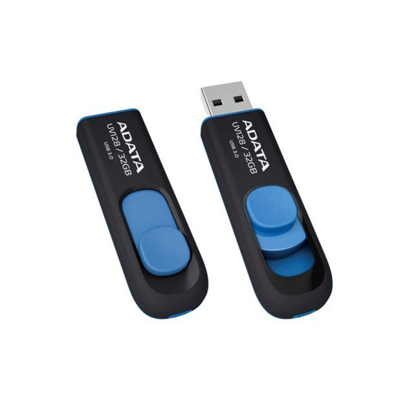 Adata Zibatmiņa ADATA  UV128 64 GB, USB 3.0, Black/Blue
