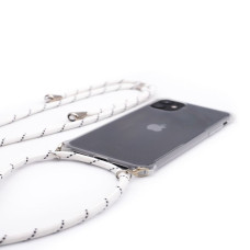 Evelatus Aizmugurējais vāciņš Evelatus Apple iPhone 7/8/SE2020/SE2022 Silicone Transparent with Necklace TPU Strap Transparent
