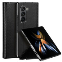 Dux Ducis Aizmugurējais vāciņš Dux Ducis Samsung Galaxy Z Fold5 5G Bril Leather Flip Wallet Case Black