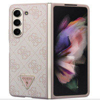 Guess Aizmugurējais vāciņš Guess Samsung Galaxy Z Fold 5 PU Leather Triangle Case Pink