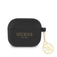 Guess Aizmugurējais vāciņš Guess - Guess 4G Charm Silicone Case for AirPods 3 Black