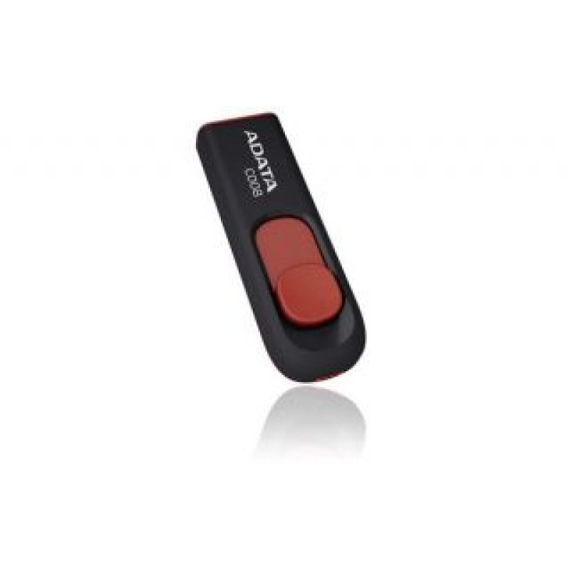 Adata Zibatmiņa ADATA  MEMORY DRIVE FLASH USB2 64GB/BLACK/RED AC008-64G-RKD
