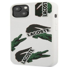 Lacoste Aizmugurējais vāciņš Lacoste Apple iPhone 13 Liquid Silicone Allover Pattern White