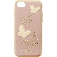 Guess Aizmugurējais vāciņš Guess Apple iPhone 7 / 8 Studs and Sparkle Rose Gold