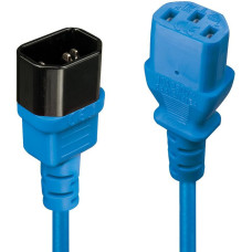 Lindy Parveidotājs LINDY  CABLE POWER IEC EXTENSION 1M/BLUE 30471