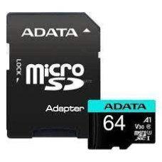 Adata Cita datorprece ADATA  MEMORY MICRO SDXC 64GB W/ADAP./AUSDX64GUI3V30SA2-RA1