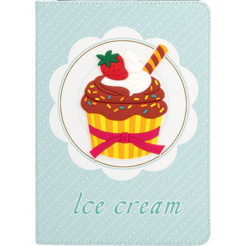 Ilike Maciņš grāmata iLike Samsung Galaxy Tab A9 Plus 11 Tablet Case Design SM-X210/SM-X215/SM-X216 Cupcake
