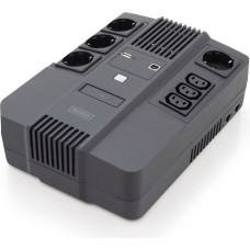 Digitus Serveri Digitus  All-in-One UPS, 800VA/480W, LED 12V/9Ah x1, 4x CEE 7/7,3x IEC C13, USB, RJ45