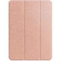 Ilike Maciņš grāmata iLike  iPad Air 3 10.5 3rd Gen / iPad Pro Tri-Fold Eco-Leather Stand Case Rose Gold