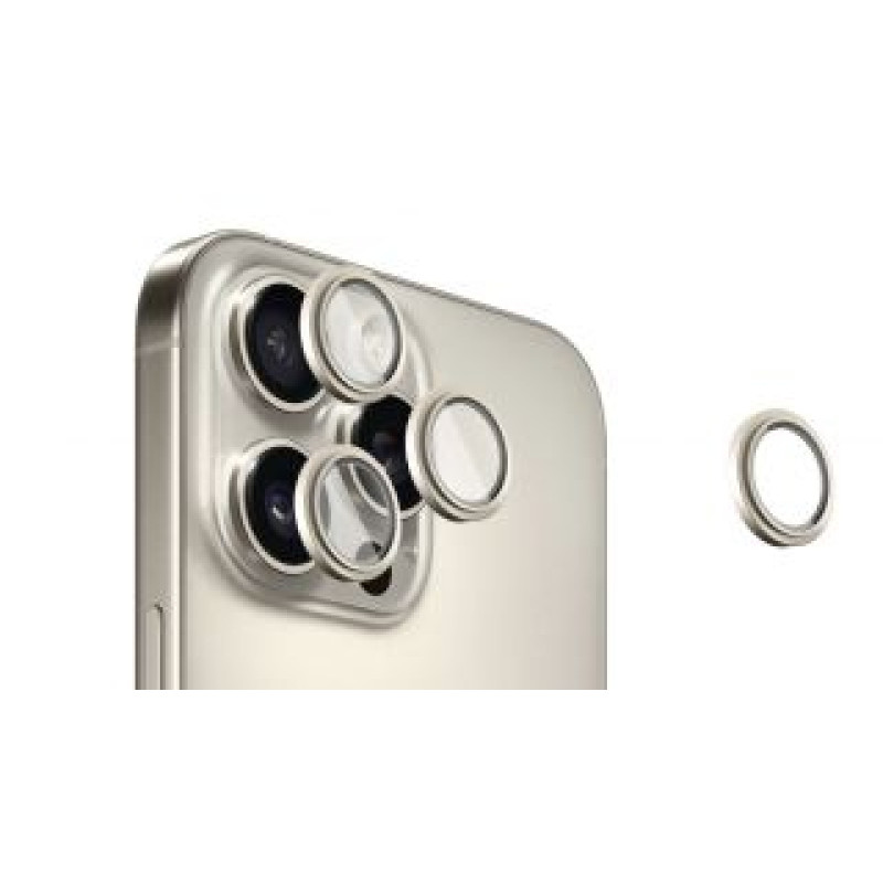 Evelatus Aizsargstikls Evelatus Apple iPhone 16 Pro / 16 Pro Max Camera Lens Protector Armor Natural Titanium