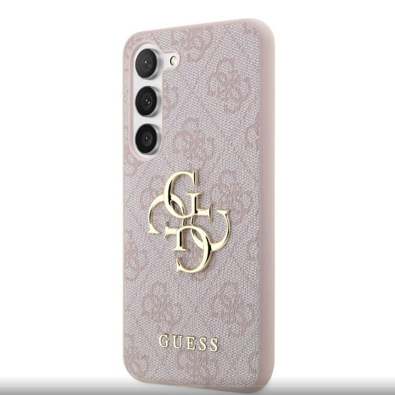 Guess Aizmugurējais vāciņš Guess Samsung Galaxy S23 PU 4G Metal Logo Case Pink