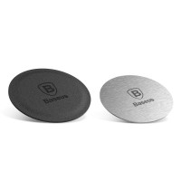 Baseus Auto turētājs Baseus  Baseus Magnet Iron Suit self-adhesive plates for magnetic holders - silver and black (2 pcs.)