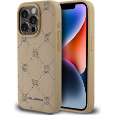 Karl Lagerfeld Aizmugurējais vāciņš Karl Lagerfeld Apple Karl Lagerfeld PU Karl Heads Pattern MagSafe Case for iPhone 15 Pro Max Beige