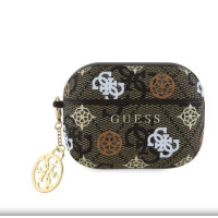 Guess Maciņš austiņām Guess Apple AirPods Pro 2 PU 4G Peony Charm Case Brown