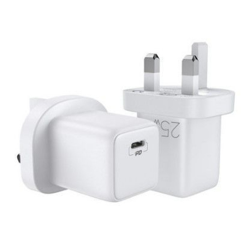 Joyroom Adapteris Joyroom  Fast USB Type C Wall Charger 25W 3A UK Plug White