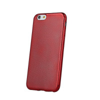 Greengo Aizmugurējais vāciņš GreenGo Samsung J3 2017 J330 Elegance Carbon case Red