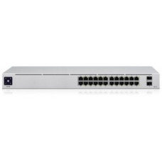 Ubiquiti Nevadāms centrmezgls UBIQUITI  Switch||USW-Pro-24-PoE|Type L3|Desktop/pedestal|Rack|24x10Base-T / 100Base-TX / 1000Base-T|2xSFP+|PoE+ ports 16|400 Watts|USW-PRO-24-POE
