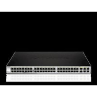 D-Link Serveru  - Citi piederumi D-link  DGS-1210-52, Gigabit Smart Switch with 48 10/100/1000Base-T ports and 4 Gigabit MiniGBIC (SFP) ports, 802.3x Flow Control, 802.3ad Link Aggregation, 802.1Q VLAN, 802.1p Priority Queues, Port mirroring, Jumbo Frame 