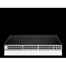 D-Link Serveru  - Citi piederumi D-link  DGS-1210-52, Gigabit Smart Switch with 48 10/100/1000Base-T ports and 4 Gigabit MiniGBIC (SFP) ports, 802.3x Flow Control, 802.3ad Link Aggregation, 802.1Q VLAN, 802.1p Priority Queues, Port mirroring, Jumbo Frame 